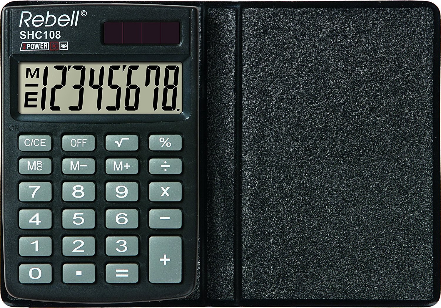Calculator de buzunar, 8 digits, 88 x 59 x 10 mm, capac din plastic, Rebell SHC108