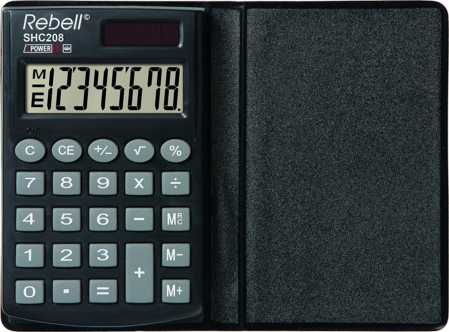 Calculator de buzunar, 8 digits, 100 x 62 x 8 mm, capac din plastic, Rebell SHC208