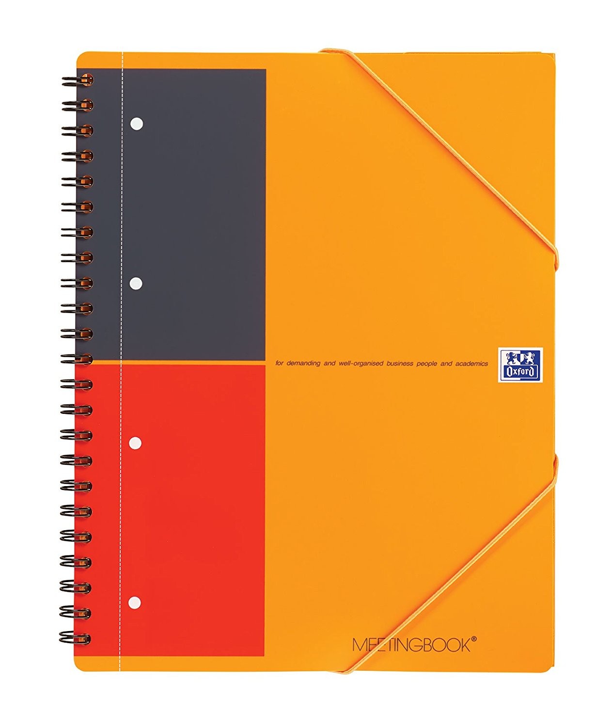 Caiet cu spirala A4 , OXFORD International Meetingbook, 80 file-80g/mp, 4 perf., coperta PP - dictando