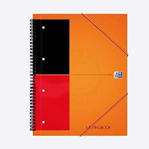 Caiet cu spirala A5+, OXFORD International Meetingbook, 80 file-80g/mp, 10 perf., coperta PP - dictando