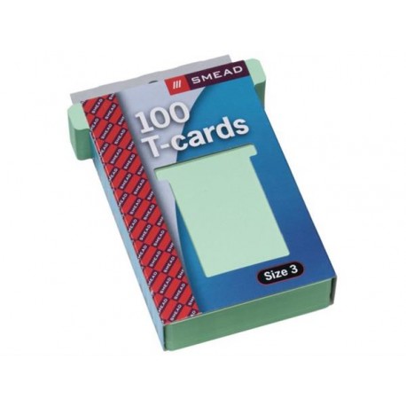 JALEMA T-cards, din hartie, 100buc/set, format 2 - (85 x 48mm, top 60mm) - verde