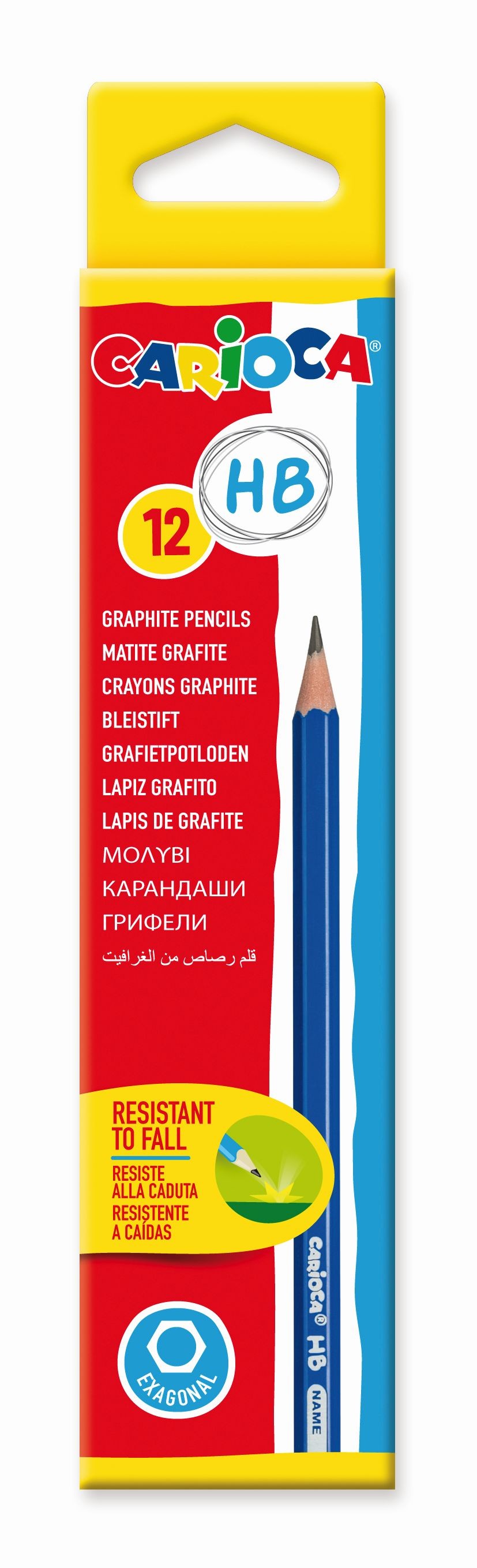 Creion CARIOCA, duritate HB, 12 bucati/set