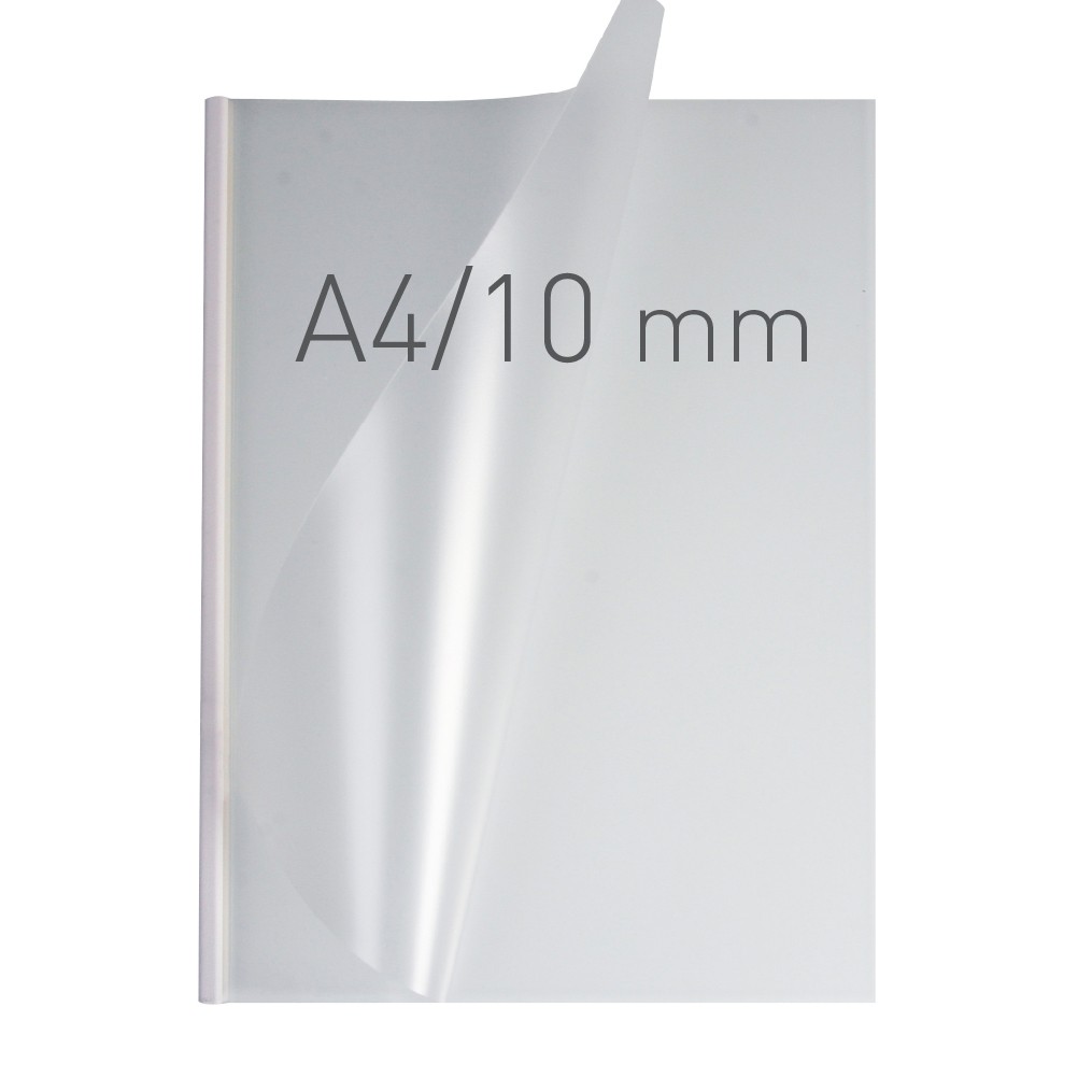 Coperti plastic PVC cu sina metalica 10mm, OPUS Easy Open - transparent cristal/alb