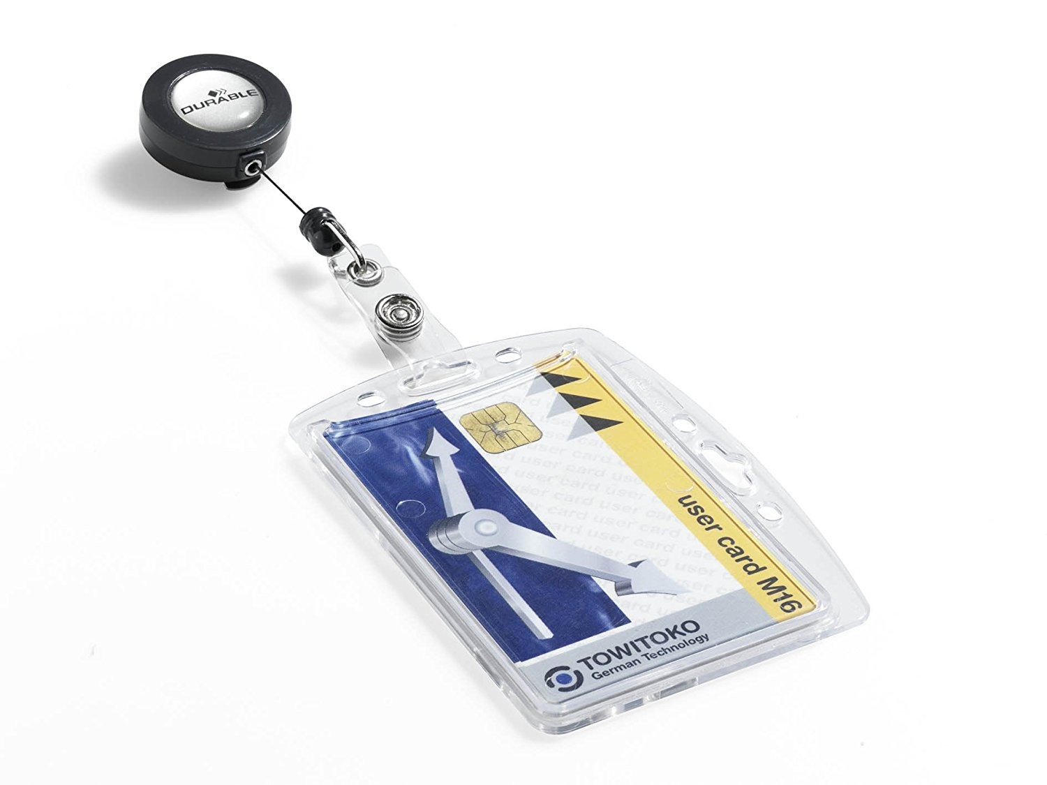 Suport card acces Durable Acrylic, 10 buc/cutie