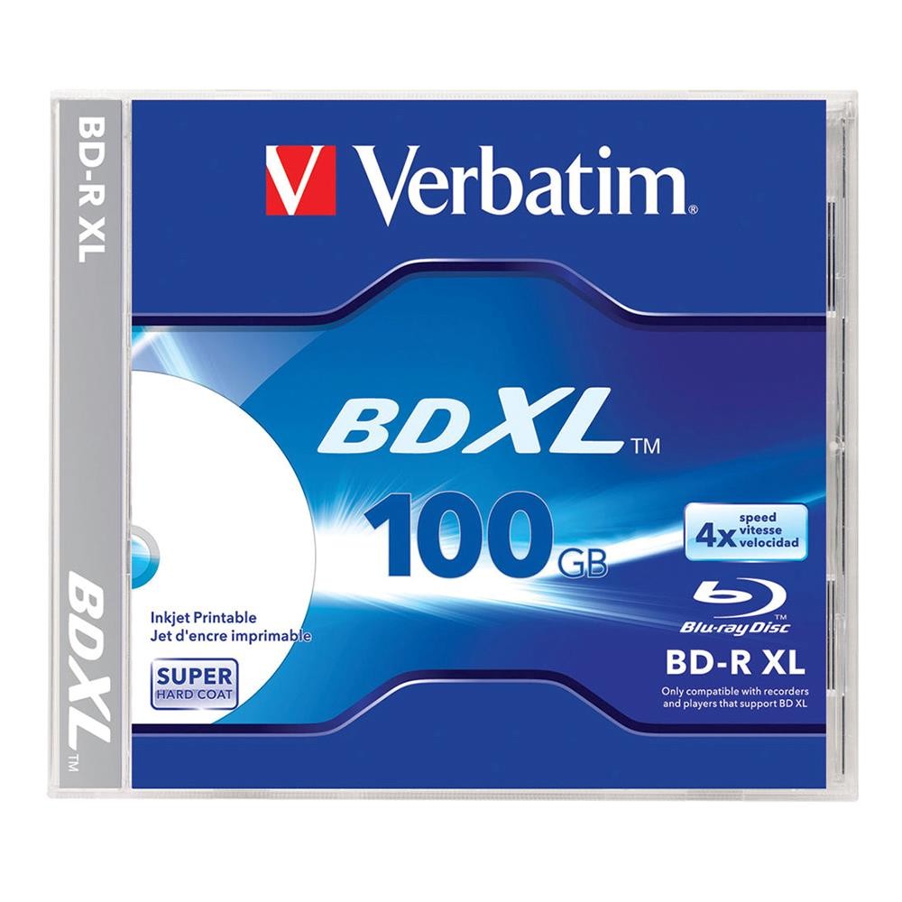 Blu-Ray Verbatim XL 100 GB 4X, printabil, jewel case