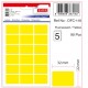 Etichete autoadezive color, 22 x 32 mm, 180 buc/set, Tanex - galben fluorescent