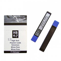 Mine pentru creion mecanic 0,7mm, 12/set, PENAC - HB