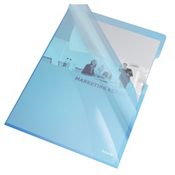 Mapa de protectie ESSELTE, A4, cristal, 150 microni, 25 buc/set - albastru