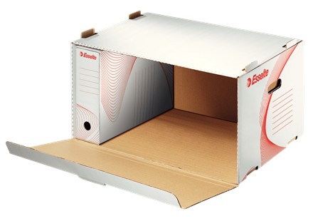 Container arhivare ESSELTE Standard, deschidere laterala - alb