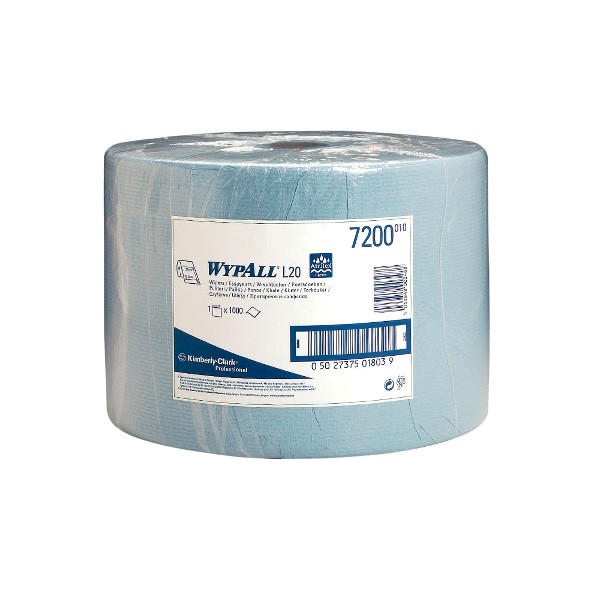 Lavete Kimberly-Clark Wypall L20, 1 strat, 1000 portii/rola, albastre
