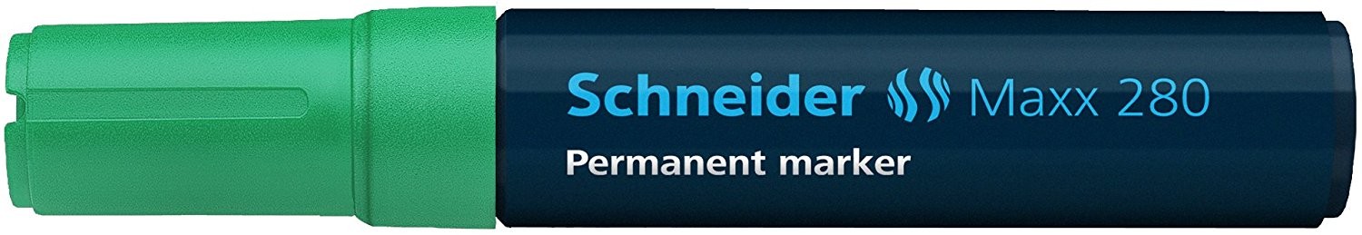 Permanent marker SCHNEIDER Maxx 280, varf tesit 4-12mm - verde