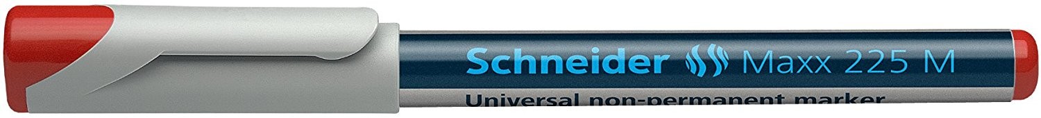 Universal non-permanent marker SCHNEIDER Maxx 225 M, varf 1mm - rosu