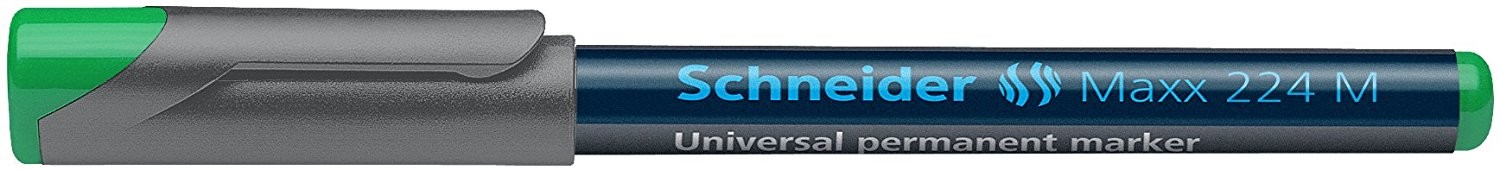 Universal permanent marker SCHNEIDER Maxx 224 M, varf 1mm - verde