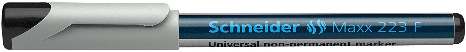 Universal non-permanent marker SCHNEIDER Maxx 223 F, varf 0.7mm - negru