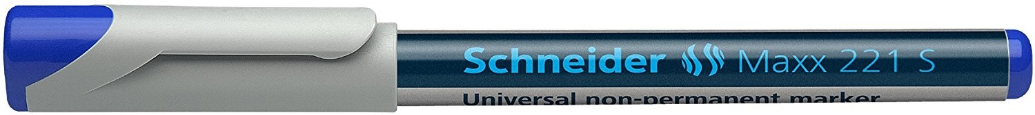 Universal non-permanent marker SCHNEIDER Maxx 221 S, varf 0.4mm - albastru