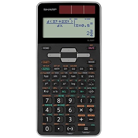 Calculator stiintific, 10 digits, 400+ functiuni, 161x80x15 mm, dual power, SHARP EL-520TGGY - gri