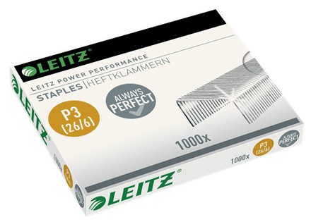Capse LEITZ Power Performance, P3, 26/6, 1000 buc/cutie