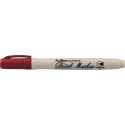 Marker pentru colorat ARTLINE Supreme, varf flexibil (tip pensula) - rosu inchis