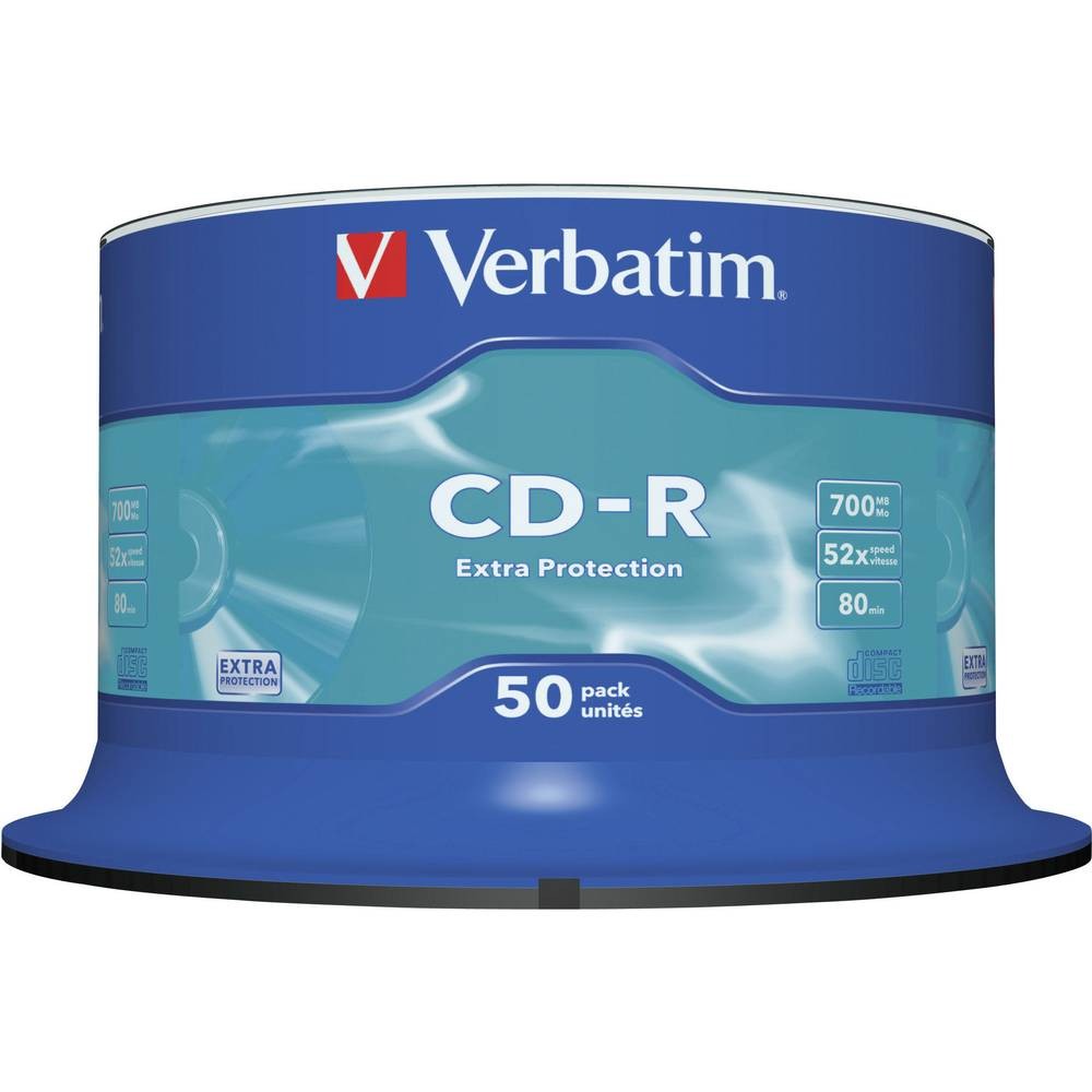 CD-R Verbatim DATALIFE 52X 700MB Spindle Extra Protection, 50 buc/set