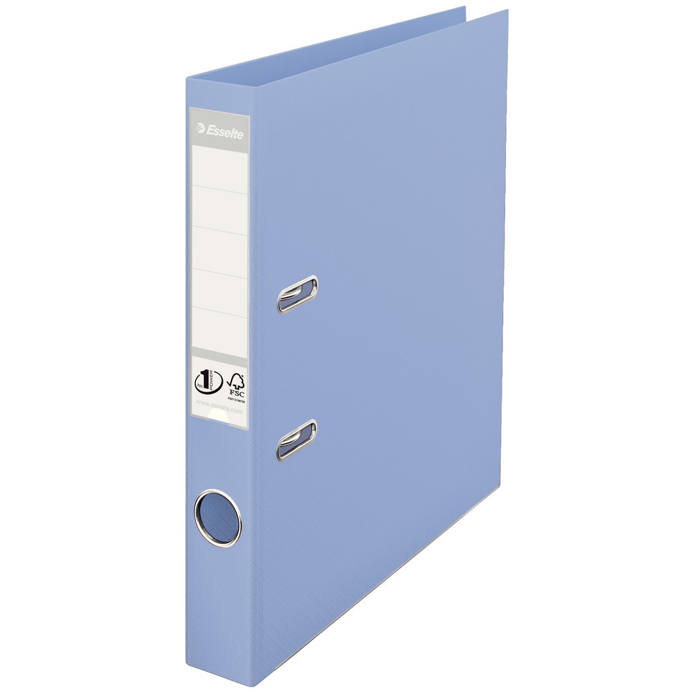 Biblioraft ESSELTE No. 1 Power, A4, plastifiat PP/PP, margine metalica, 50 mm - bleu