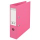Biblioraft ESSELTE No. 1 Power, A4, plastifiat PP/PP, margine metalica, 75 mm - roz