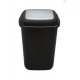 Cos plastic pentru reciclare selectiva, capacitate 28l, PLAFOR Quatro - negru cu capac gri