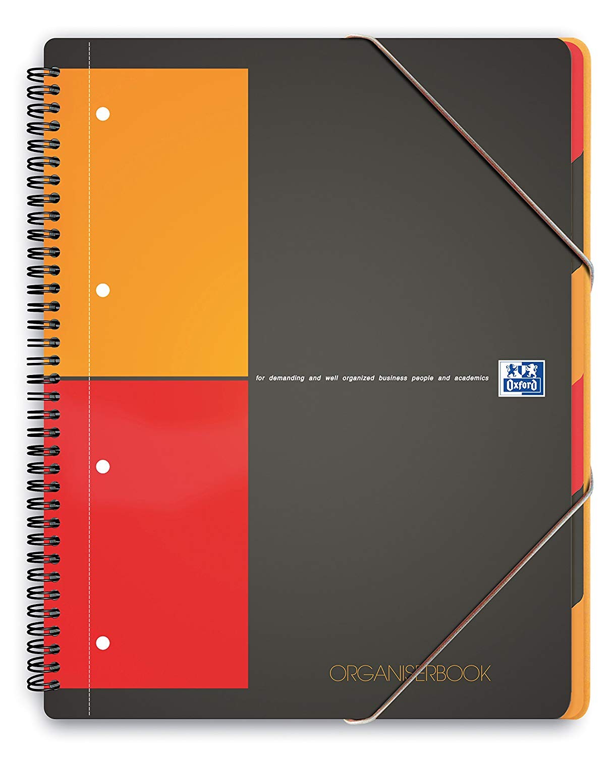 Caiet cu spirala A4+, OXFORD International Organiserbook, 80 file-80g/mp, 4 perf., coperta PP - matematica