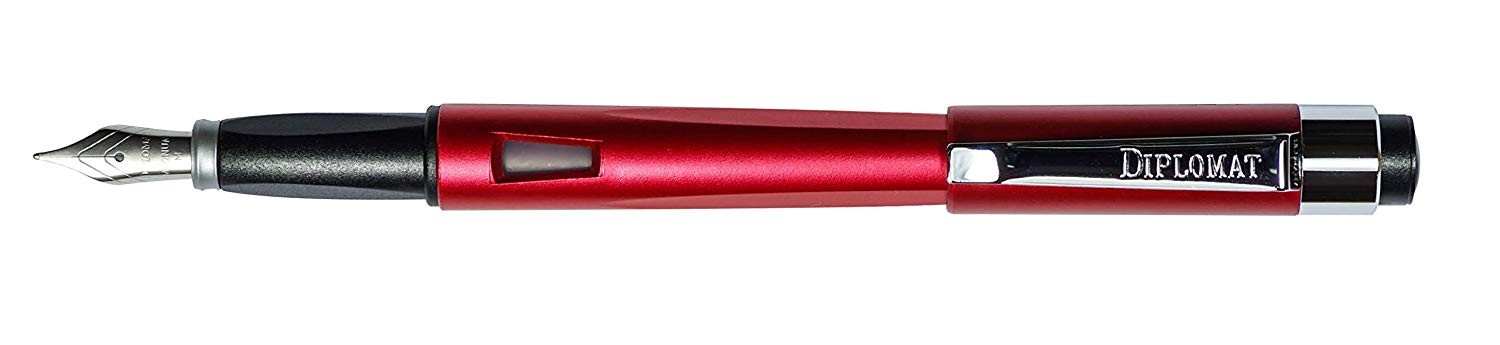 Stilou DIPLOMAT Magnum, cu penita F, din otel inoxidabil - burned red