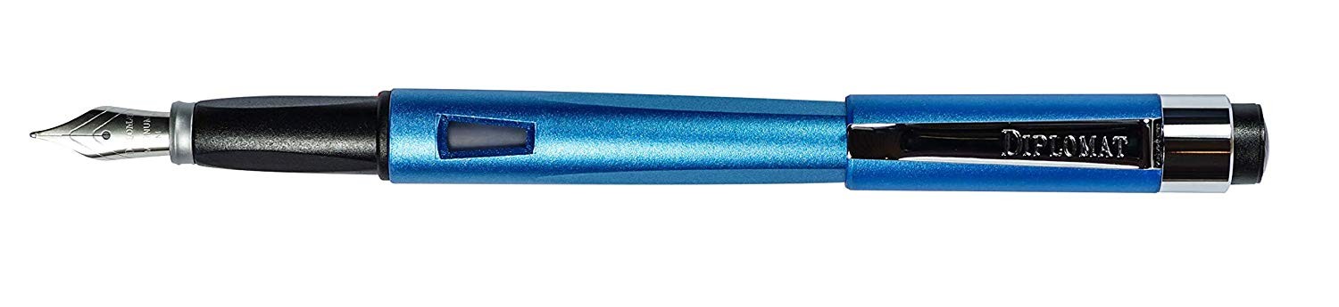 Stilou DIPLOMAT Magnum, cu penita F, din otel inoxidabil - aegean blue