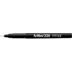 Liner ARTLINE 220, varf fetru 0.2mm - negru