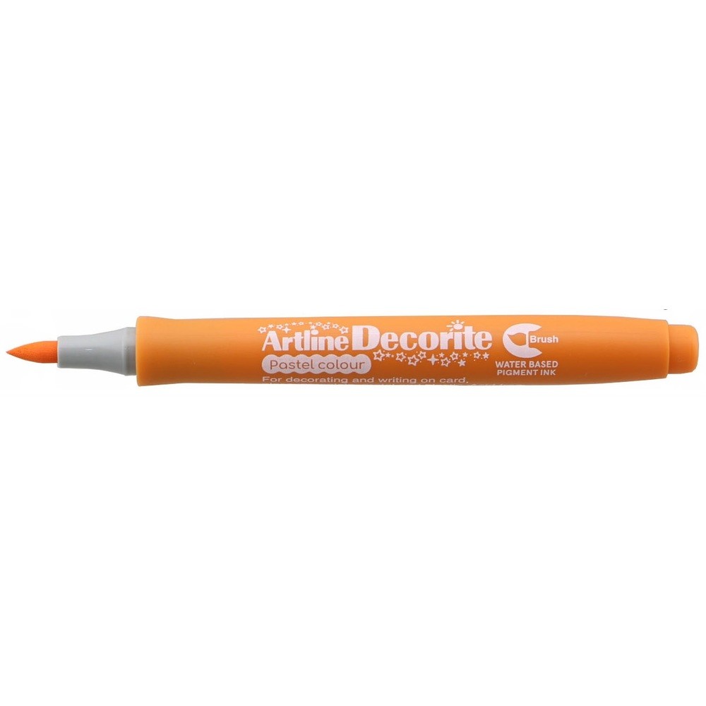 Marker ARTLINE Decorite, varf flexibil (tip pensula) - orange pastel