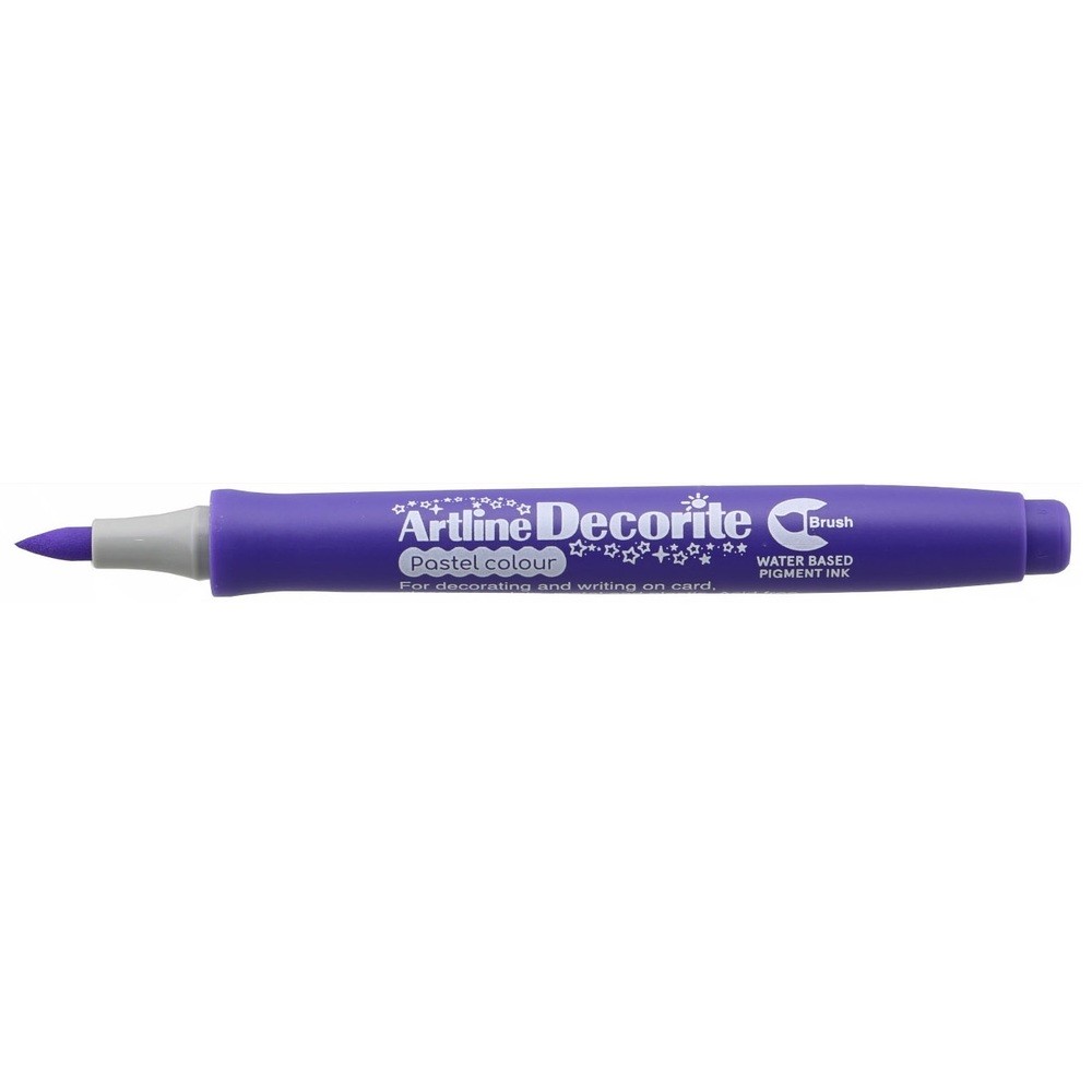 Marker ARTLINE Decorite, varf flexibil (tip pensula) - violet pastel