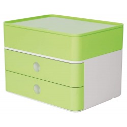 Suport cu 2 sertare + cutie ustensile HAN Allison Smart Box Plus - verde lime