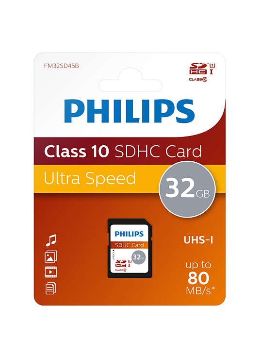 Card memorie SDHC, clasa 10, PHILIPS - 32GB