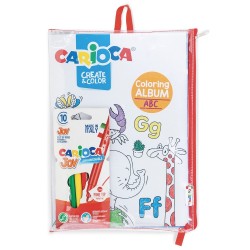 Set articole creative, cu album pentru colorat CARIOCA Create & Color - ABC & Number