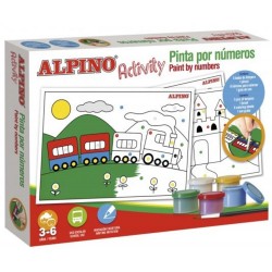 Cutie cu articole creative pentru copii, ALPINO Activity - Paint by numbers