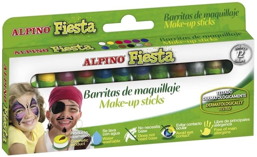 Creioane machiaj 5gr., 12 culori/cutie, ALPINO Mega Fiesta
