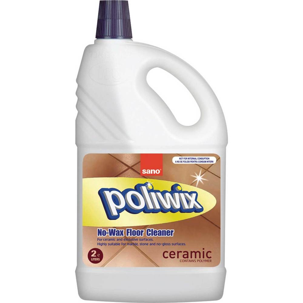 Detergent pentru marmura, gresie, 2 litri, SANO Poliwix Ceramic