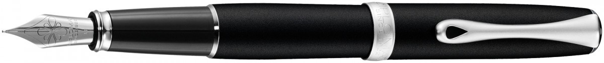 DIPLOMAT Excellence A2 - Lapis Black Matt Chrome - stilou cu penita M, din otel inoxidabil