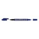 Marker permanent Pentel TWIN TIP 0.3/1.2 mm, albastru