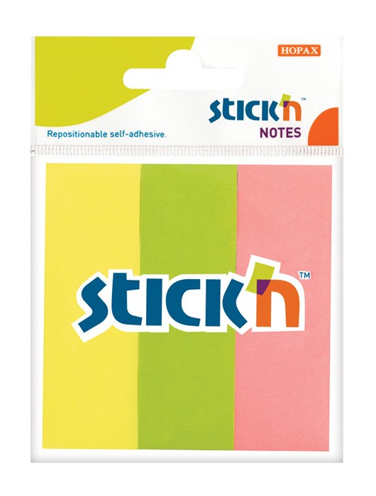 Stick notes index 76 x 25 mm, 3 x 50 file/set, Stick