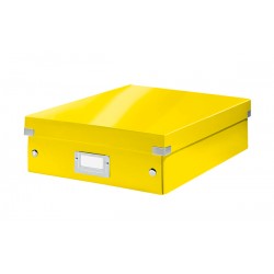 Cutie depozitare LEITZ WOW Click & Store Organizer, carton laminat, medie, galben