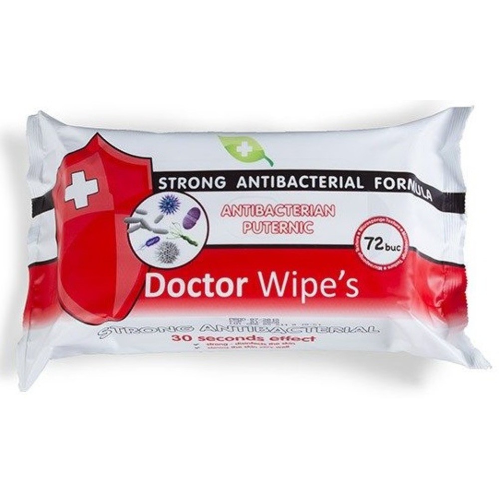 Servetele umede antibacteriene 72buc/pachet Dr.Wipes