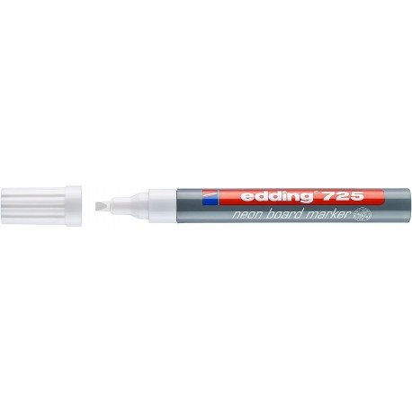 Marker Edding 725 neon, pentru tabla, varf 2-5mm, alb