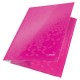 Mapa carton cu elastic LEITZ Wow - roz metalizat