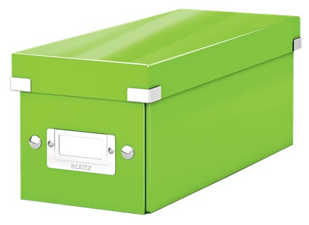Cutie depozitare LEITZ WOW Click & Store, carton laminat, pentru CD-uri, verde
