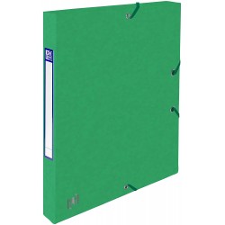 Mapa A4, carton MultiStrat 390g/mp, cu elastic, 25mm latime, OXFORD Top File - verde