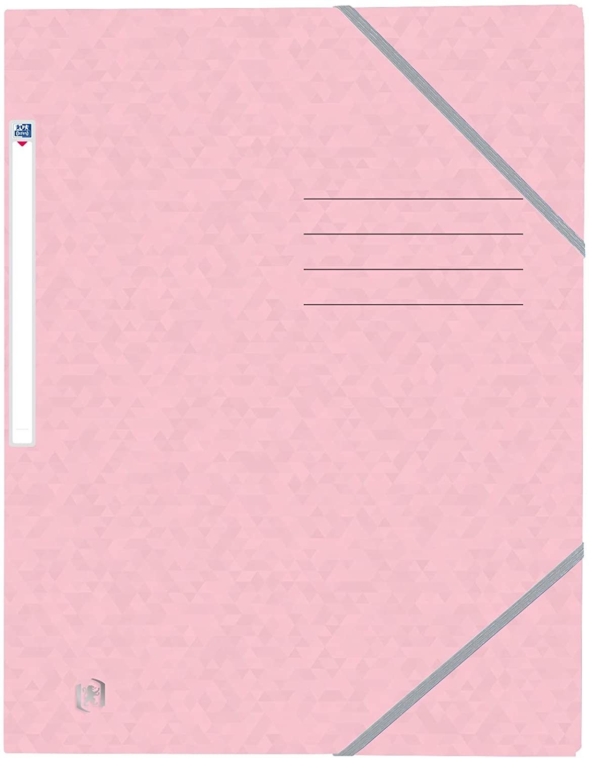 Mapa A4, carton MultiStrat 390g/mp, cu elastic, OXFORD Top File - roz pastel