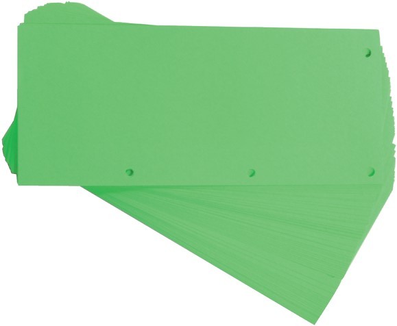 Separatoare carton pentru biblioraft, 190g/mp, 105 x 240 mm, 60/set, OXFORD Duo - verde