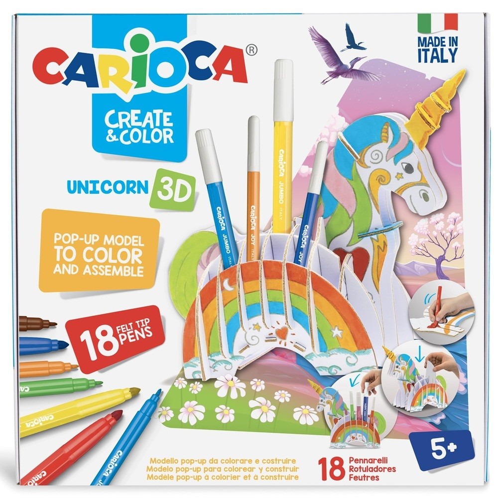 Set articole creative CARIOCA Create & Color - UNICORN 3D